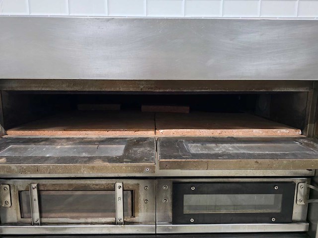 Sudforni - rvs dubbele pizza-oven op rvs onderstel - afbeelding 10 van  11