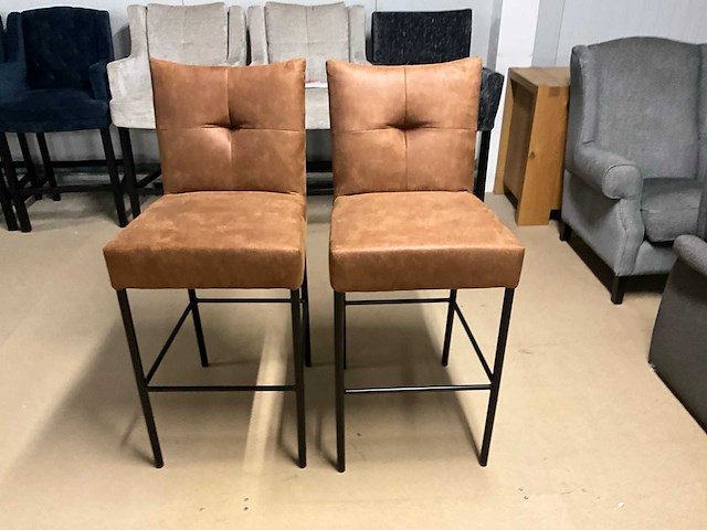 Suede barstoel (2x) - afbeelding 8 van  11