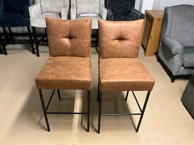 Suede barstoel (2x) - afbeelding 9 van  11
