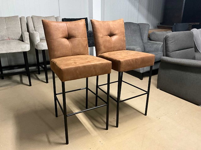 Suede barstoel (2x) - afbeelding 10 van  11