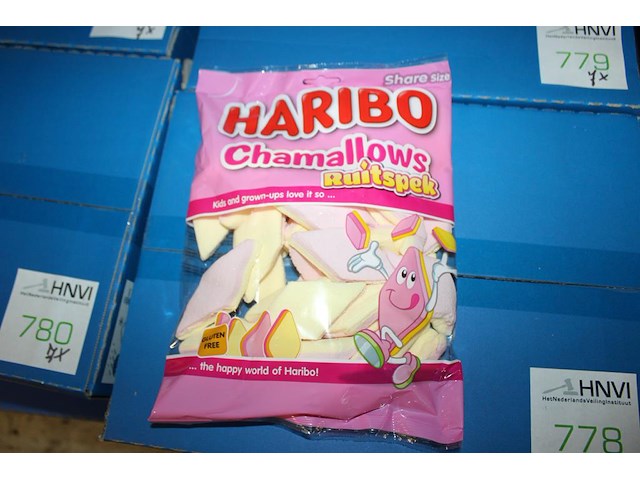 Suikerruiten chamallows haribo in 7 overdozen met 12 zakken a 260 g. tht 6-2026. - afbeelding 1 van  2
