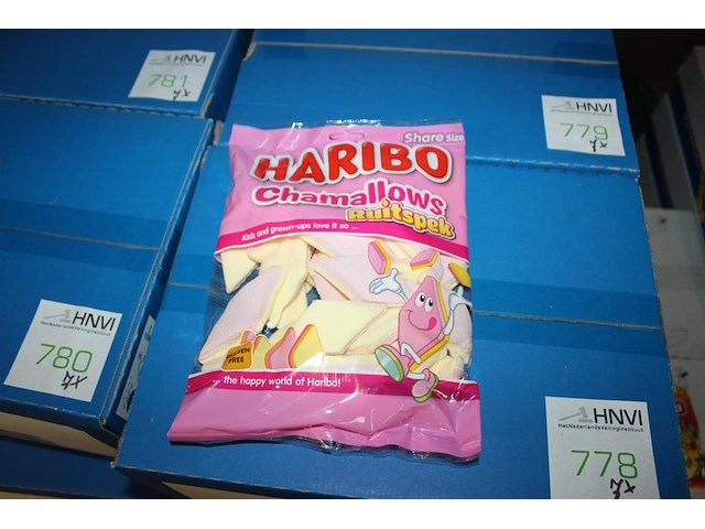 Suikerruiten chamallows haribo in 7 overdozen met 12 zakken a 260 g. tht 6-2026. - afbeelding 1 van  2