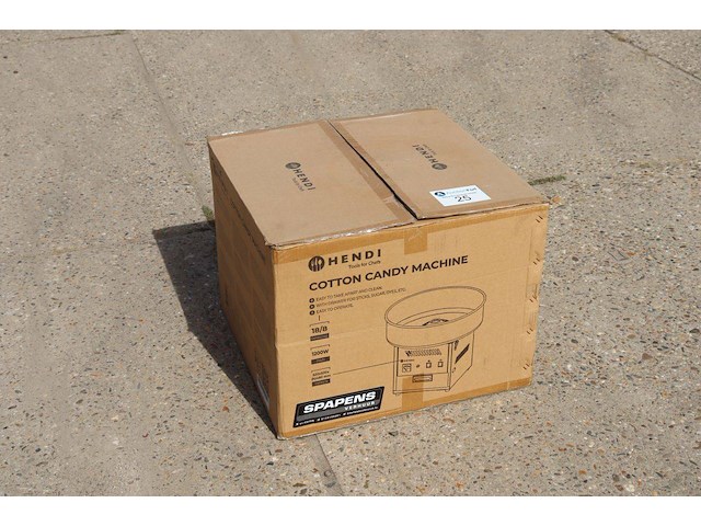 Suikerspinmachine spapens verhuur 1200w 520x520x480mm in doos nieuw - afbeelding 1 van  1