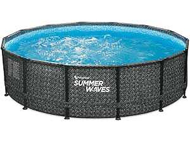 Summer waves dark herringbone elite frame pool opzetzwembad - afbeelding 1 van  5