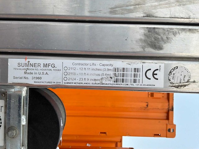 Sumner manufacturing 2118 materiaallift / kanaallift - afbeelding 8 van  8