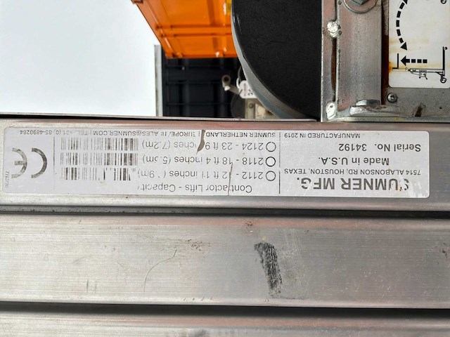 Sumner manufacturing 2118 materiaallift / kanaallift - afbeelding 8 van  8