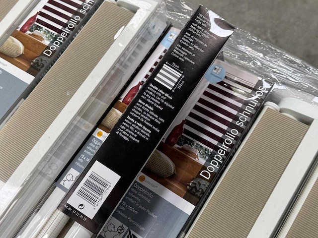 Suncollection - dubbelrolgordijn 75 x 160 cm beige lichtdoorlatend zonder zijtrek (120x) - afbeelding 3 van  5