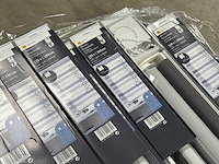 Suncollection - klem dubbelrolgordijn 120 x 150 cm wit/grijs/antraciet lichtdoorlatend (115x) - afbeelding 3 van  8