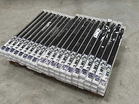 Suncollection - klem dubbelrolgordijn 80 x 150 cm grijs lichtdoorlatend (50x) - afbeelding 1 van  5