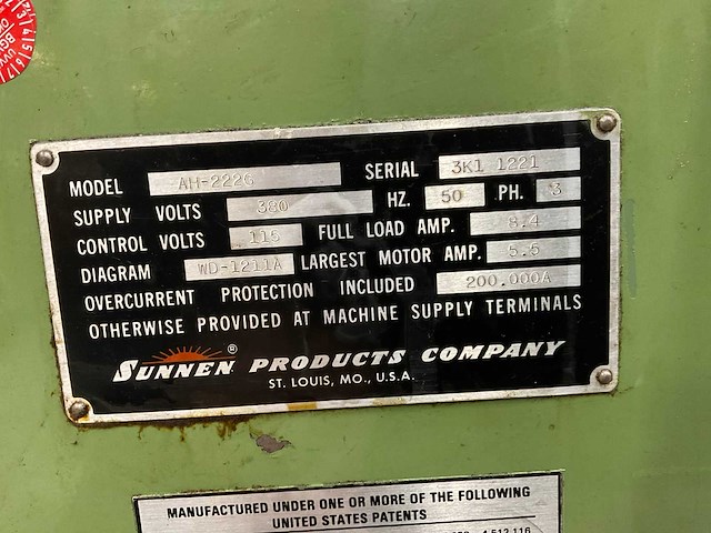 Sunnen ah-222g hoonmachine - afbeelding 5 van  10