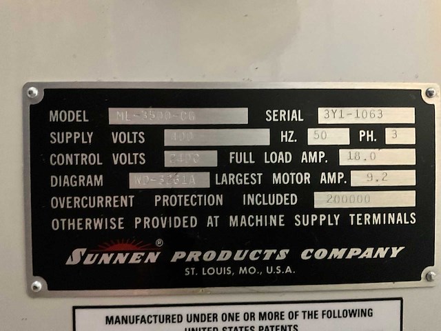 Sunnen ml-3500-cg hoonmachine - afbeelding 9 van  18