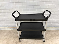 Sunnex - 3 delige kunststof/aluminium serveerwagen - afbeelding 1 van  5