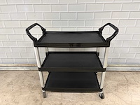 Sunnex - 3 delige kunststof/aluminium serveerwagen - afbeelding 2 van  5