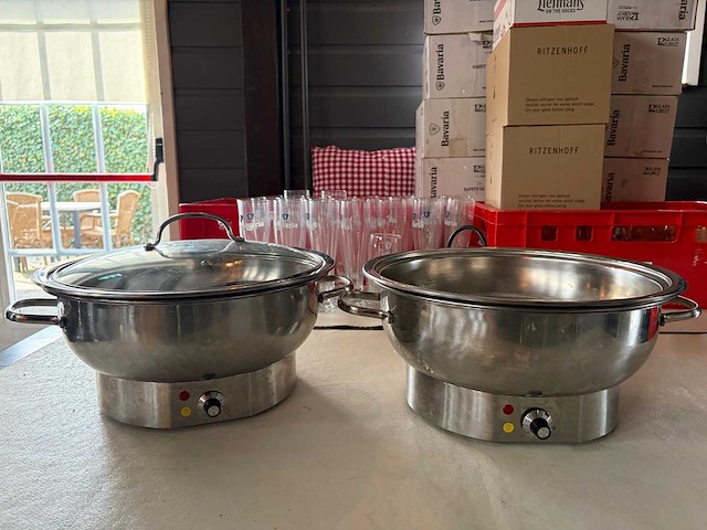 Sunnex elektrische chaving dish (2x) - afbeelding 1 van  4