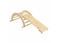Sunny charlie 3-in-1 houten klimdriehoek met klimwand en rocker - afbeelding 3 van  6