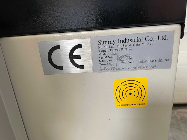 Sunray industrial co. - 1996 - duplo pfi 490 - guillotineschaar - afbeelding 5 van  17