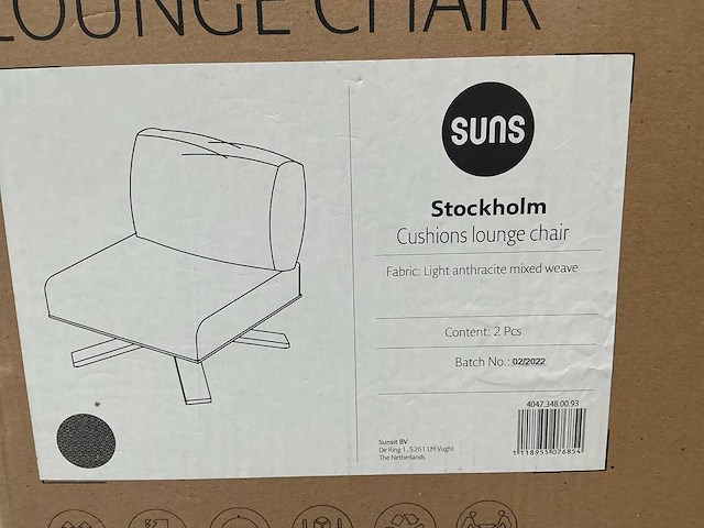 Suns nardo tuinkussenset 2 delig soft grey - afbeelding 5 van  7