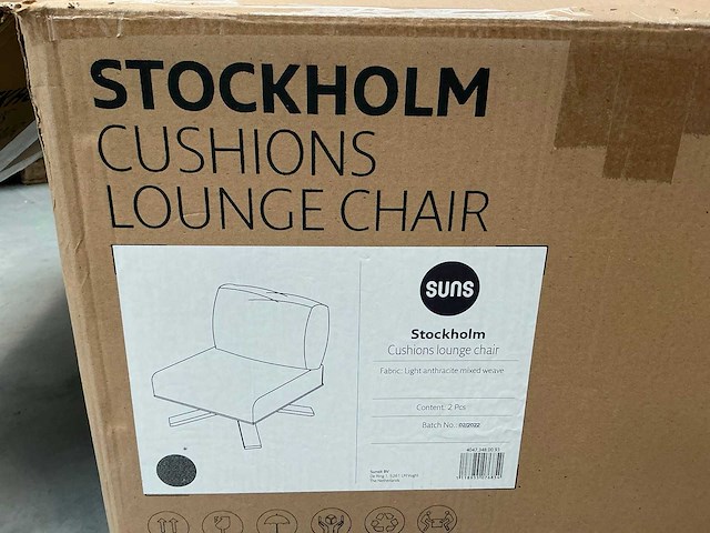 Suns nardo tuinkussenset 2 delig soft grey - afbeelding 1 van  7