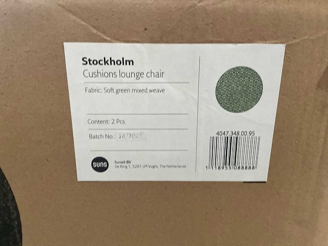 Suns stockholm tuinkussenset 2 delig soft green - afbeelding 4 van  6