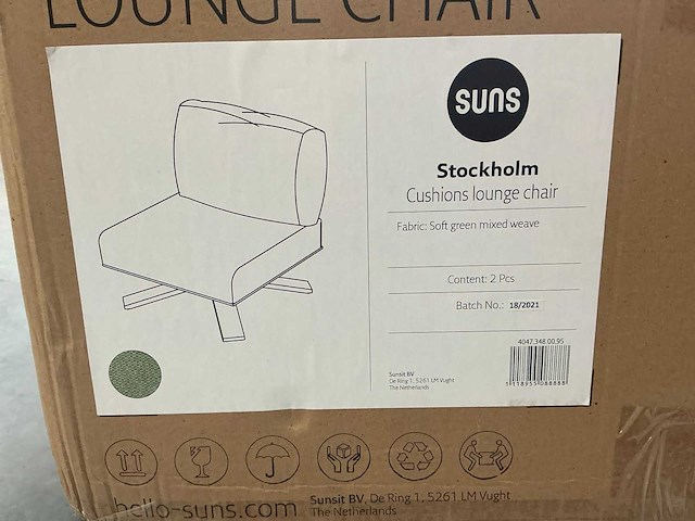 Suns stockholm tuinkussenset 2 delig soft green - afbeelding 6 van  6