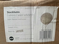 Suns stockholm tuinkussenset 4 delig natural mixed weave - afbeelding 4 van  5