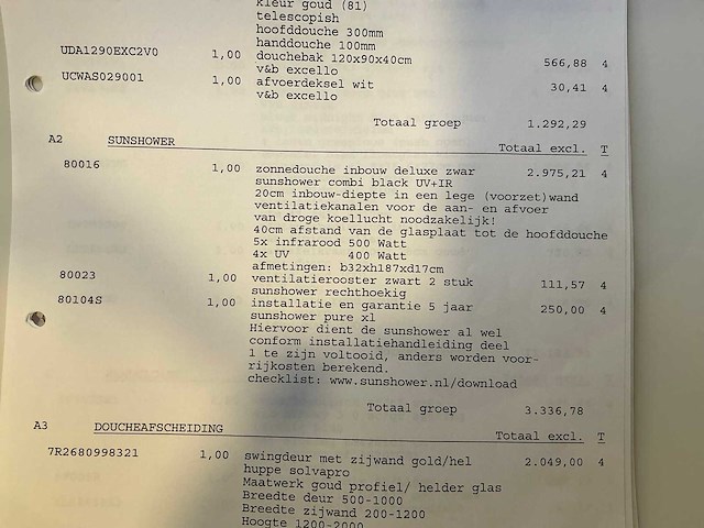 Sunshower combi black uv en infrarood 187x32x17cm zonnedouche - afbeelding 5 van  5