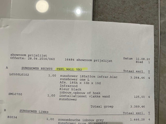 Sunshower one l 185x33x10cm zonnedouche - afbeelding 5 van  5