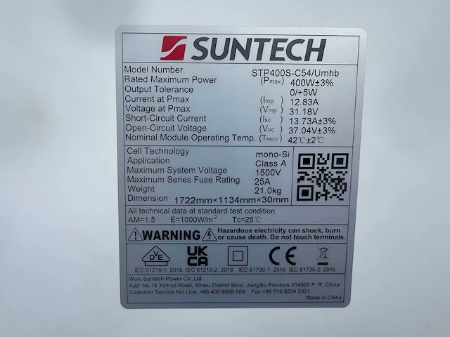 Suntech - set van 12 zonnepanelen (400 wp) met solax 4,2 kw omvormer - afbeelding 5 van  10