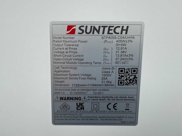 Suntech - set van 36 zonnepanelen - sungrow 12 kw omvormer (14.580 wp) - afbeelding 6 van  11