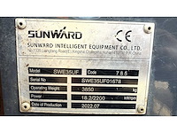 Sunward - 2022 - swe35uf - 572 uur - met airco - rupsgraafmachine - afbeelding 14 van  14