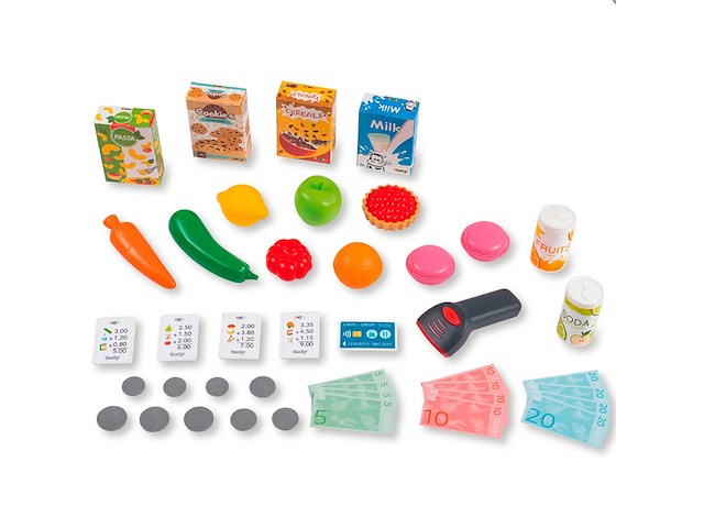 Supermarkt speelset winkelwagen & kassa smoby, maxi market, meerkleurig - afbeelding 2 van  3