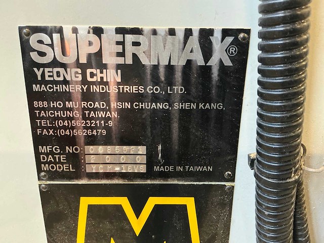 Supermax ycm-16vs cnc bedfreesmachine - afbeelding 22 van  29