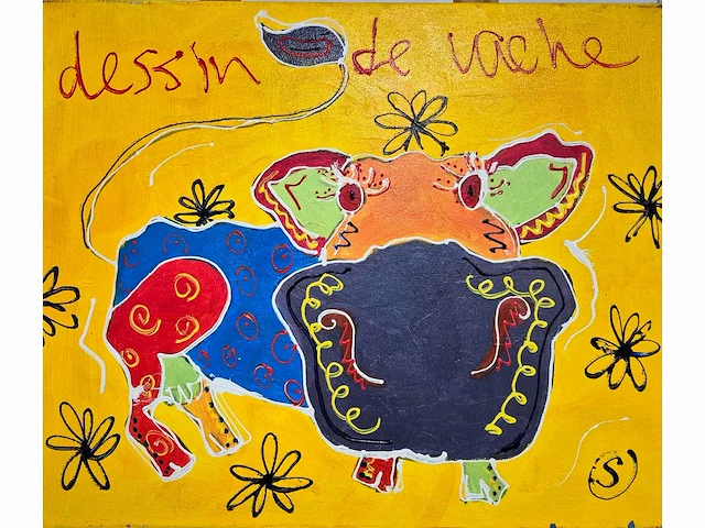 Superwoman - acryl/mixed media op doek - 60 x 50 - afbeelding 1 van  3