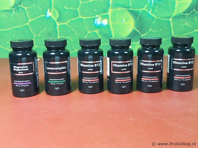 Supplementen, diverse soorten o.a. magnesium bisglycinaat, levercomplex & vitamine b12 - afbeelding 1 van  13