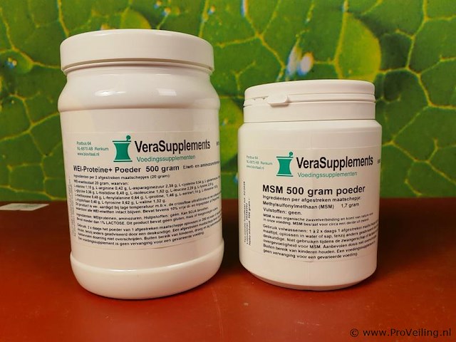 Supplementenpot wei-proteïne+ poeder 500 gram - afbeelding 1 van  7