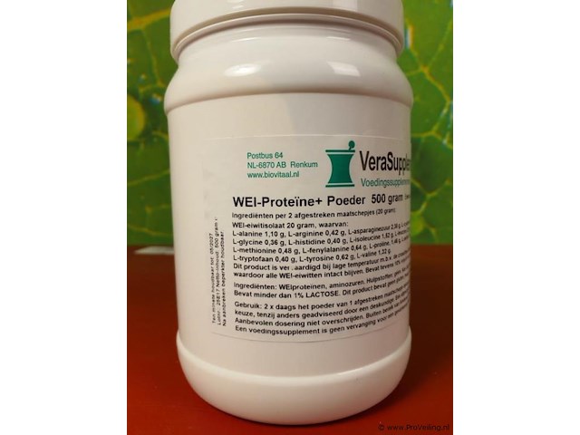 Supplementenpot wei-proteïne+ poeder 500 gram - afbeelding 2 van  7