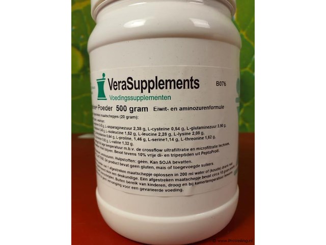 Supplementenpot wei-proteïne+ poeder 500 gram - afbeelding 3 van  7