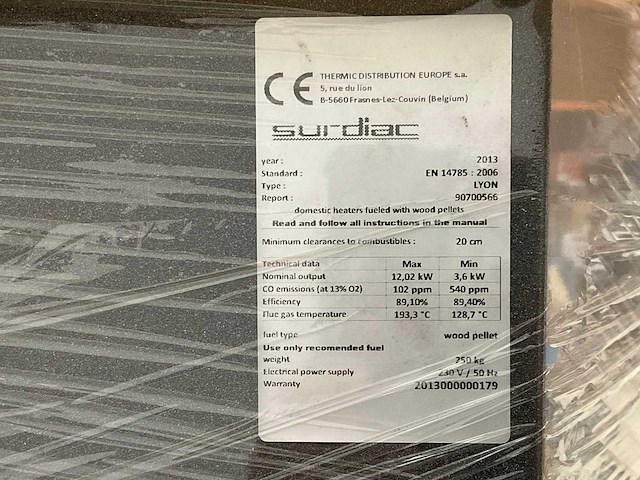 Surdiac - lyon - pelletkachel - afbeelding 7 van  7