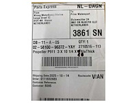 Suzuki 10-1/4 x 10 aluminium black coated marine propeller - 58100-96372-yay - afbeelding 6 van  7