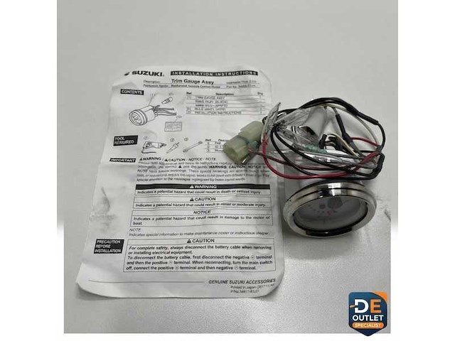 Suzuki white outboard engine trim display - 34800-93j11 - afbeelding 2 van  3