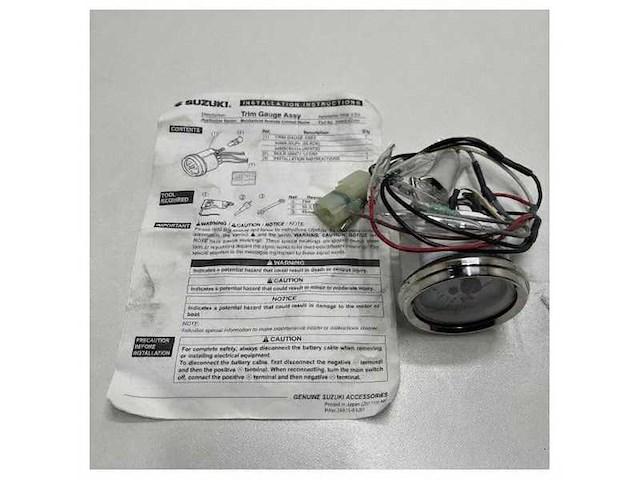 Suzuki white outboard engine trim display - 34800-93j11 - afbeelding 3 van  4