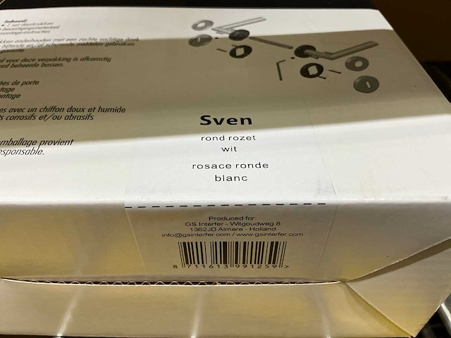 Sven rond rozet deurbeslag (22x) - afbeelding 3 van  3