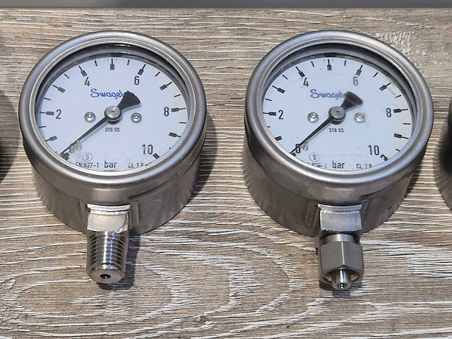 Swagelok - drukmeter 10 bar (4x) - afbeelding 2 van  2