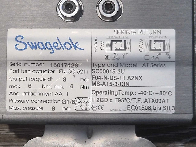 Swagelok - sc00015-3u / ss-43gs4 - pneumatische kleppen (4x) - afbeelding 4 van  4