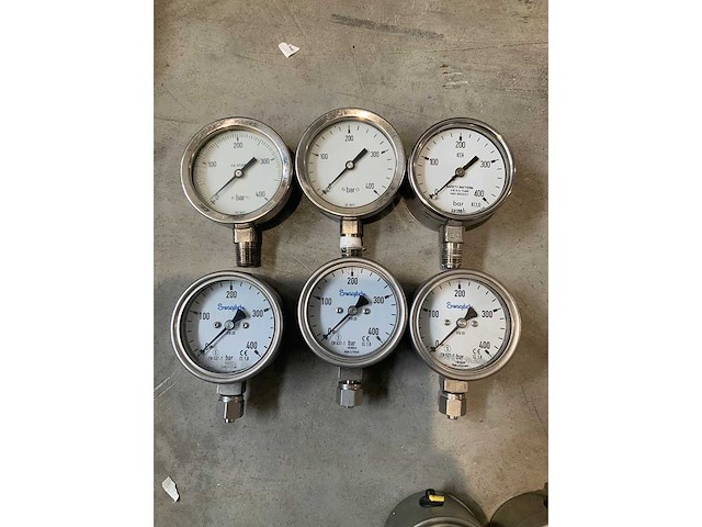 Swagelok drukmeter 0-400 bar (6x) - afbeelding 1 van  1