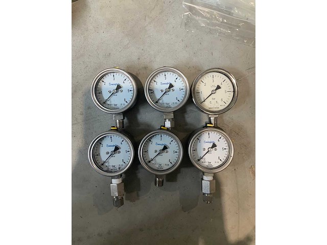Swagelok drukmeter 0-6 bar cl 1,6 (6x) - afbeelding 1 van  1