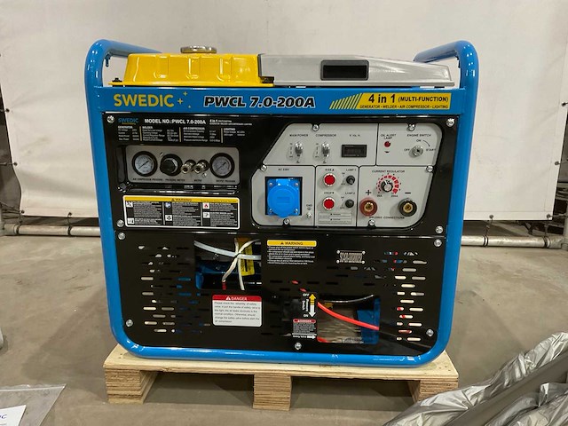 Swedic - pwcl 7.0-200a - generator lasapparaat lichtmast compressor in 1 - afbeelding 14 van  14