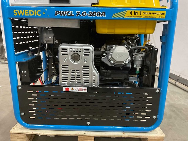 Swedic - pwcl 7.0-200a - generator lasapparaat lichtmast compressor in 1 - afbeelding 12 van  14