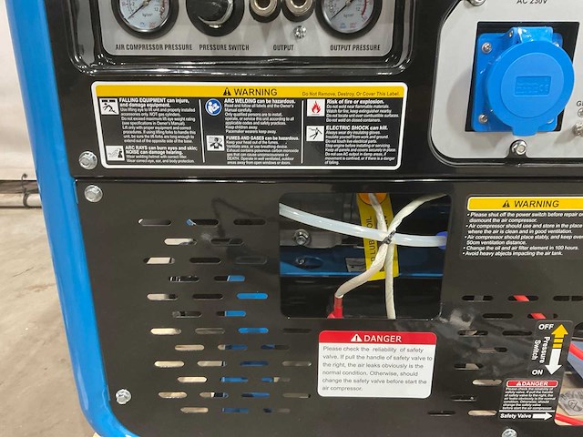 Swedic - pwcl 7.0-200a - generator lasapparaat lichtmast compressor in 1 - afbeelding 6 van  14