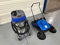 Sweeper en industriële stofzuiger nat/droog 100l - 3600w